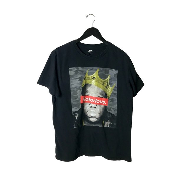 Old Navy x Notorious B.I.G. Rap Tee T Shirt American Rapper Music Graphic Large - Picture 1 of 12